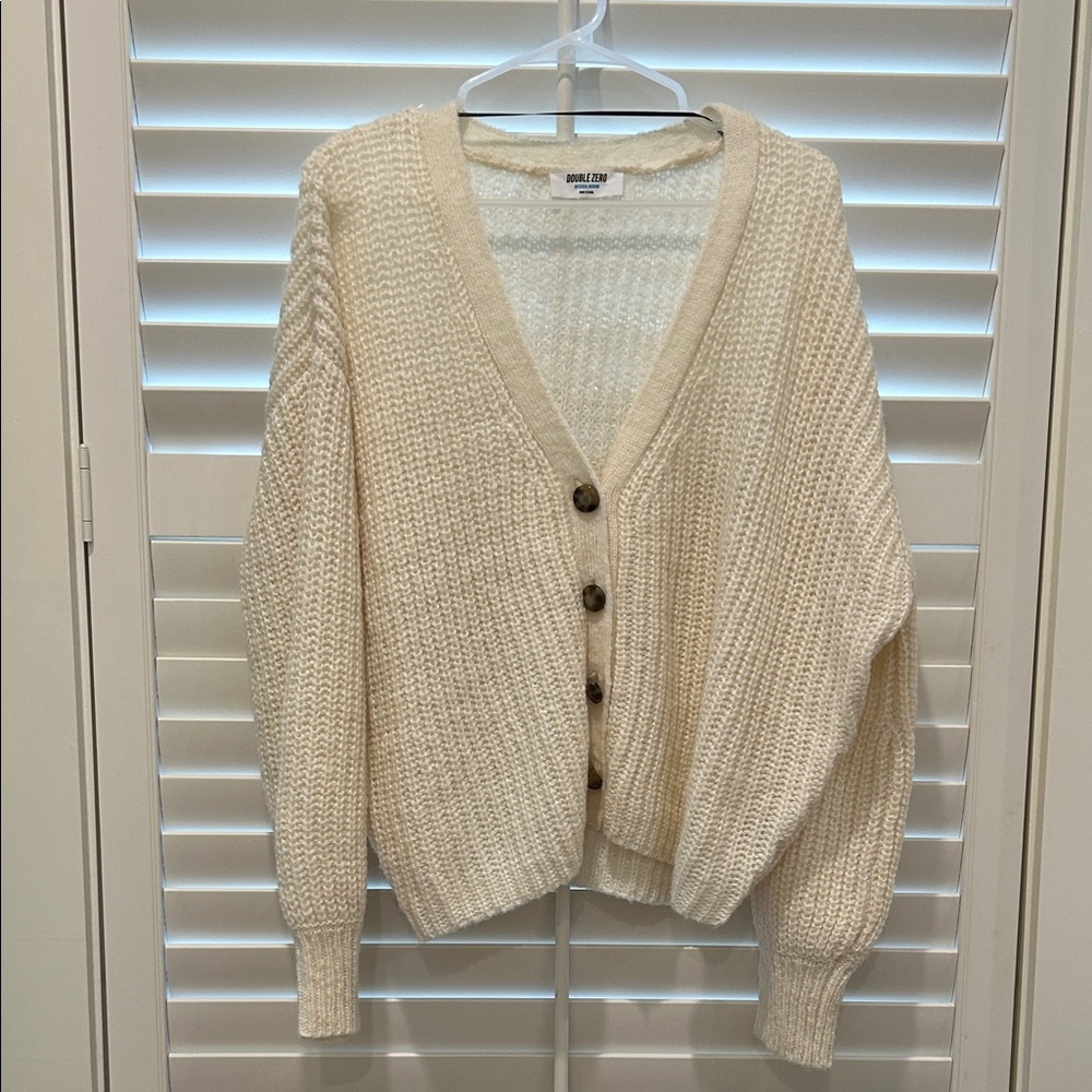Double Zero Cream Knit Cardigan